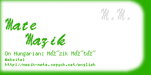 mate mazik business card